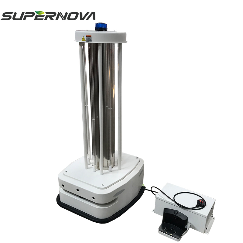 480W Wifi AI Disinfectoring Smart Sterilizer Light Disinfection UVC Robot UV lámpa